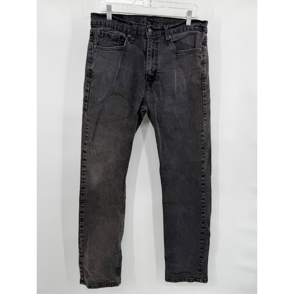 Levi's 505 Jeans Mens 32x32 Actual Black Regular Fit Straight Leg Denim - Picture 2 of 6